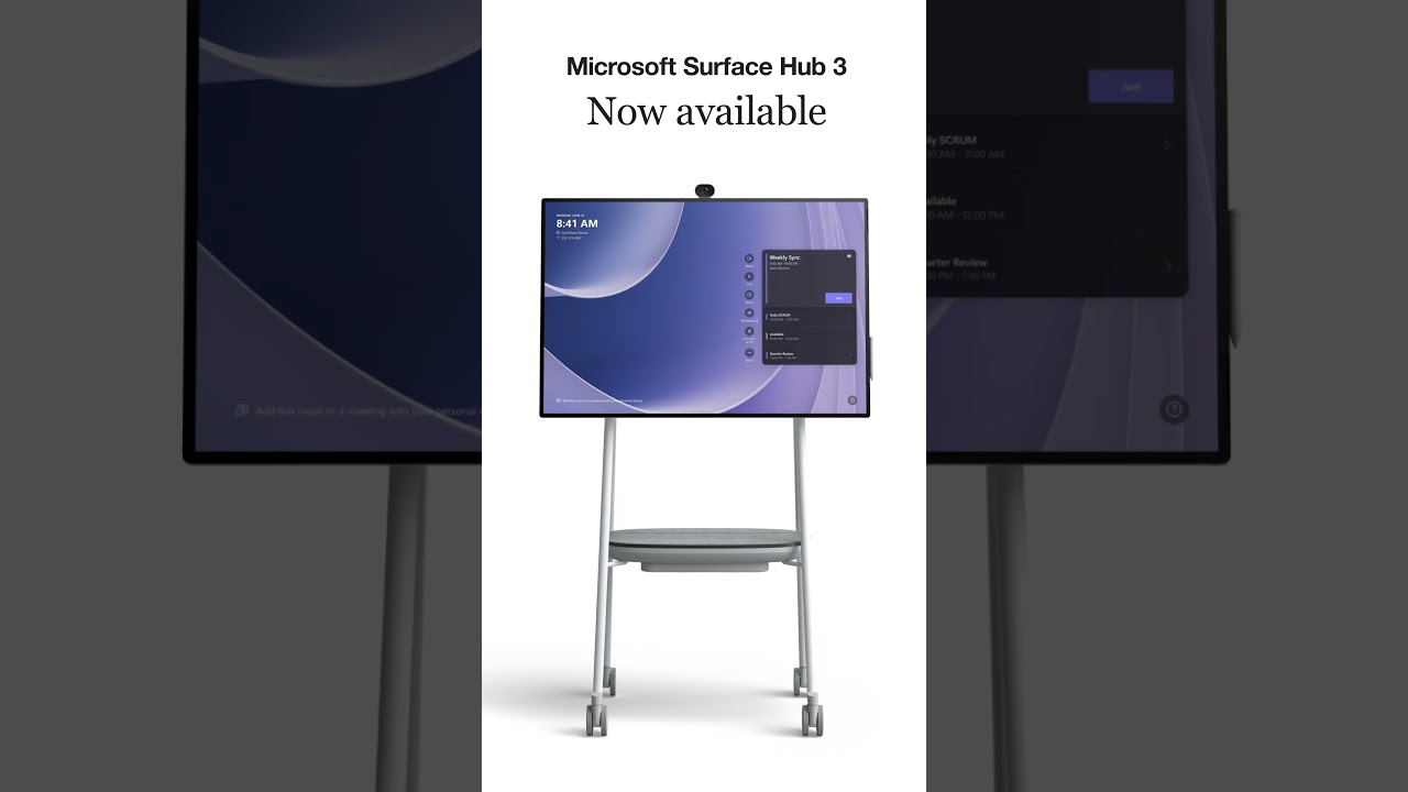Flip your POV with the new Microsoft Surface Hub 3 and the Steelcase Roam cart. #hybridwork