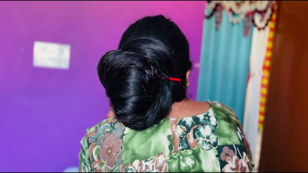 floor length long hair huge knot bun by Indian long hair women#hairstyle @MRDLonghairUttarakhand