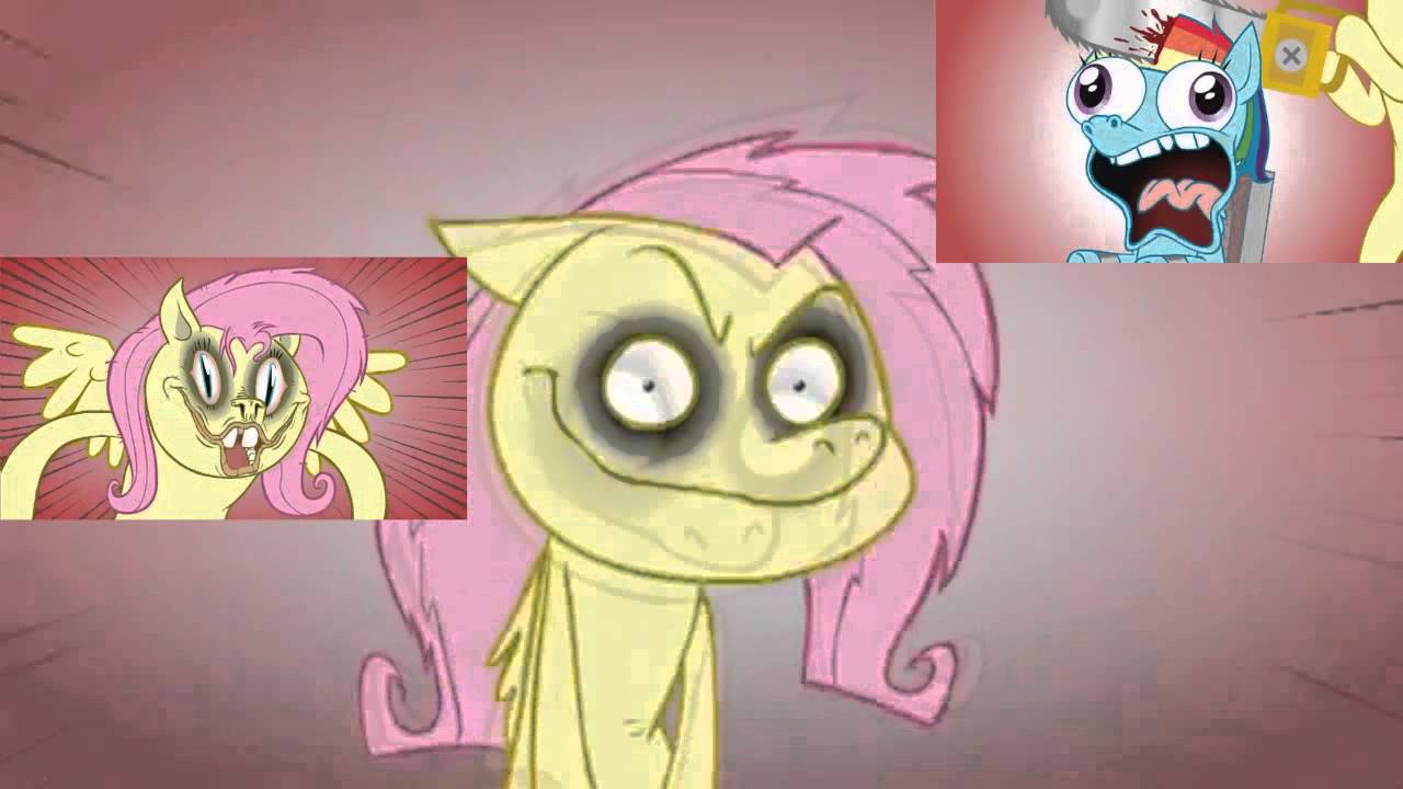 Fluttershy from SHED.MOV has a Sparta MadhouseZozey Edition