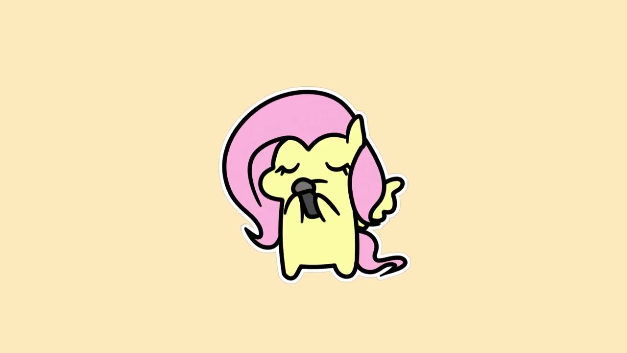Fluttershy sings NEVER GONNA GIVE YOU UP