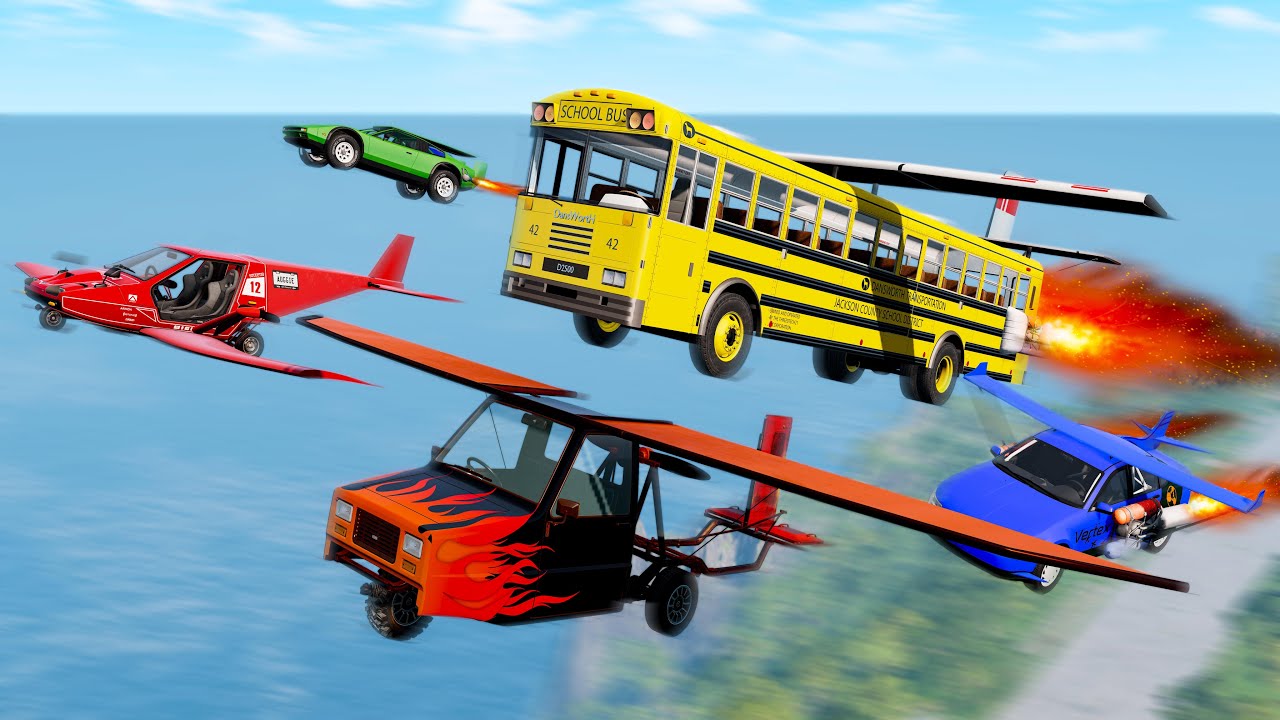 Flying Car Fight - Who is better? - Beamng drive - Beamng drive