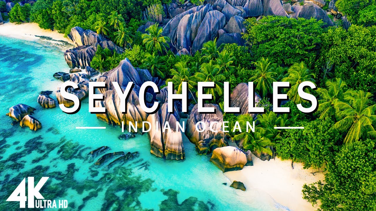 FLYING OVER SEYCHELLES (4K UHD) - Relaxing Music Along With Beautiful Nature Videos - 4K Video Ultra
