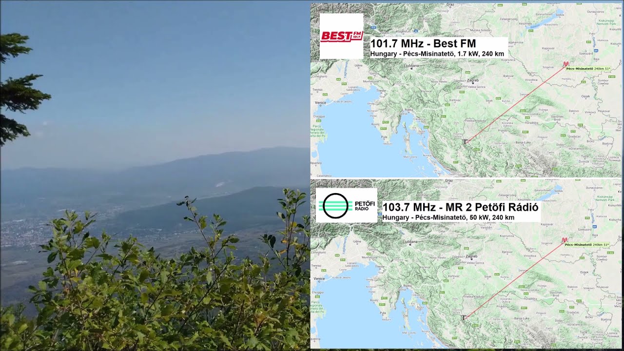 FM DX - Hungary - Best FM and MR 2 Petöfi Rádió - received on Lička Plješevica mountain 1210 m ASL