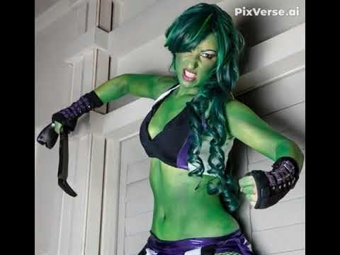 FMG female muscle growth expansion she hulk transformation
