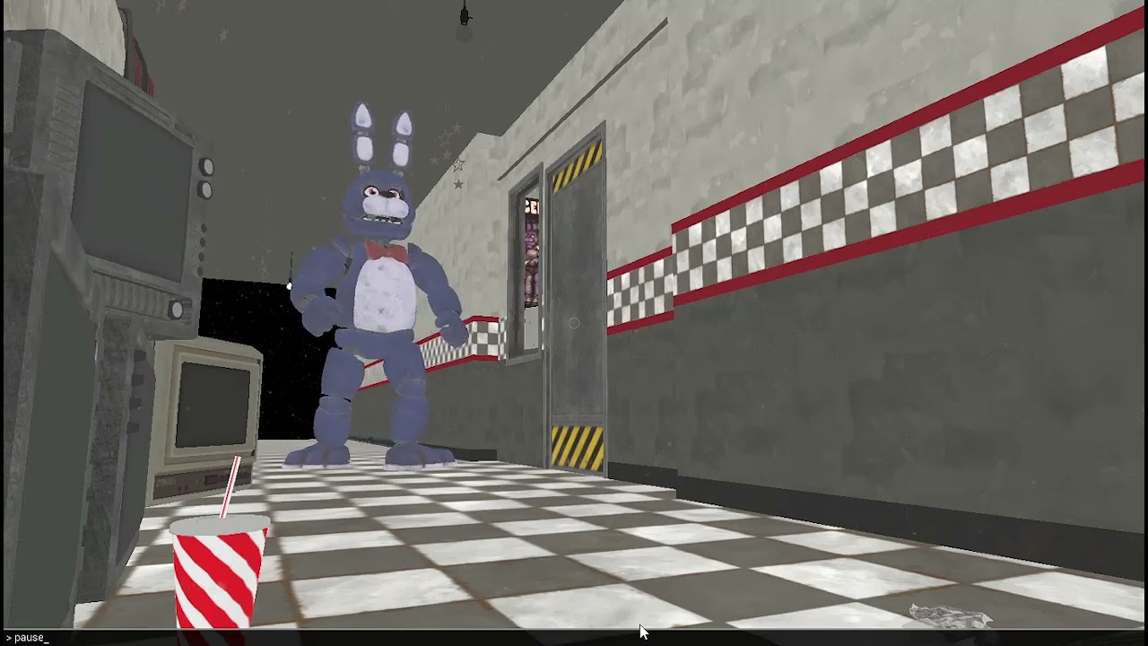 FNAF 1 bonnie walk animation from help wanted(without lighting)