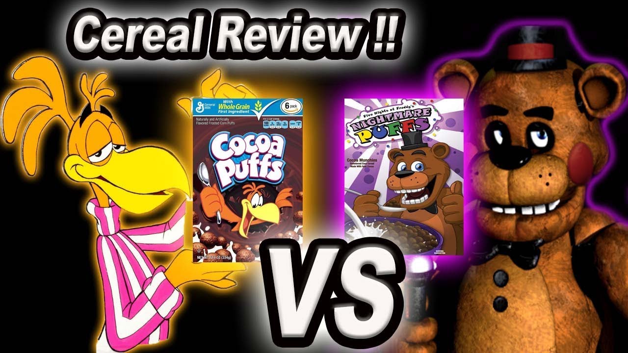 FNAF Nightmare Puffs Cereal VS Coco Puffs Review & Unboxing