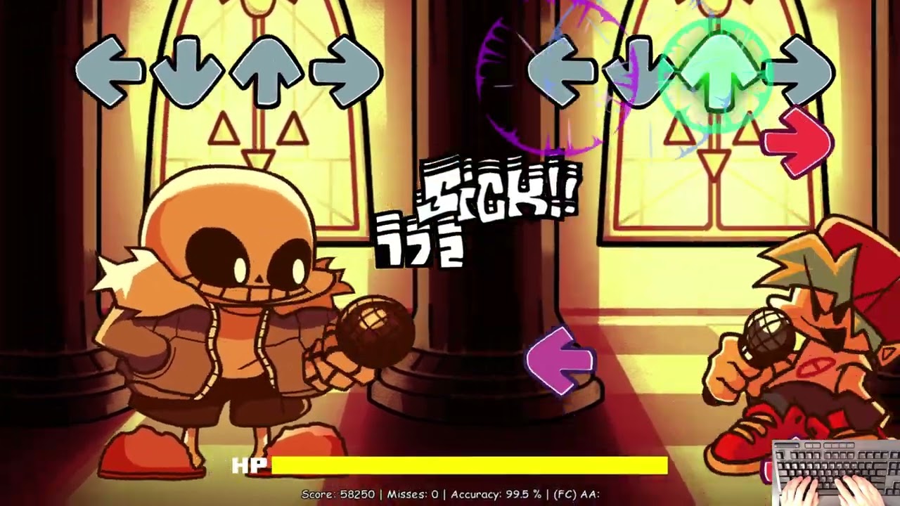 FNF Indie Cross Sans - Woopee (FC) (4k)