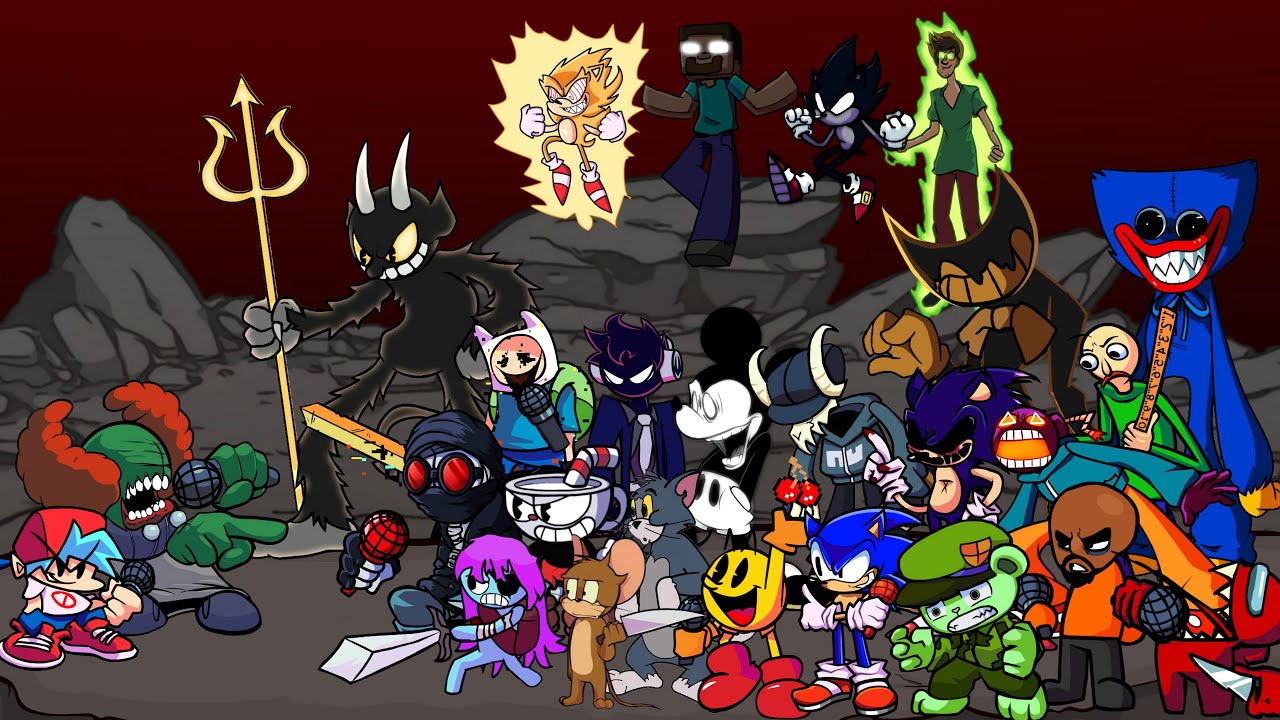 FNF Madness  - But Everyone Sings It 🎤 (Different Characters Sing It)VS Tricky