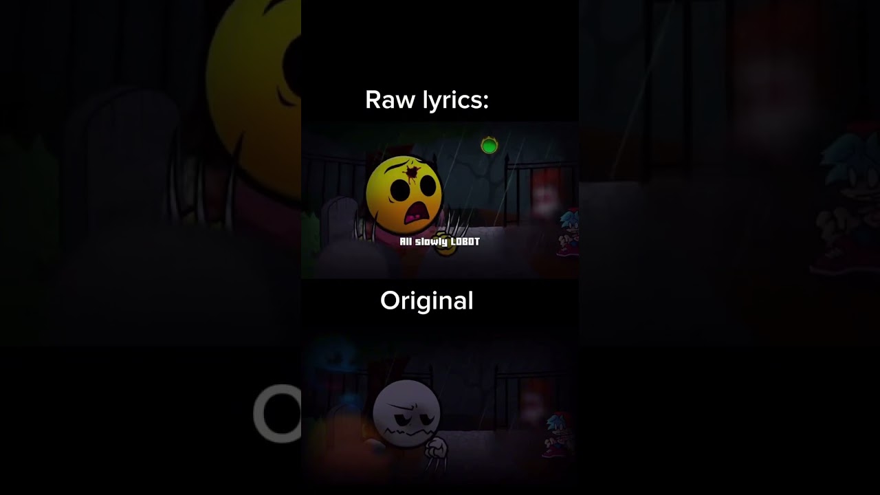 Fnf shadow from the grave raw lyrics vs original#fnf #recommended