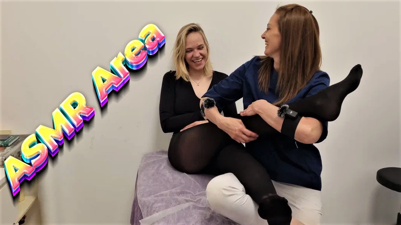 Foot and Leg Massage 🍓 Our Blond Katya is Too Ticklish Today 👻 👻👻ASMR Massage