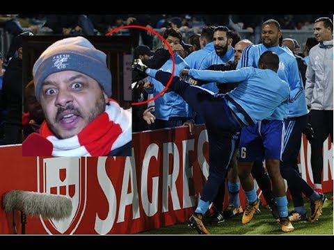 Footballer kicks fans Slow motion Patrice Evra Round House Kick