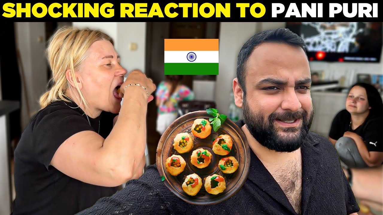 Foreigner Family Tries Indian Pani Puri For The First Time
