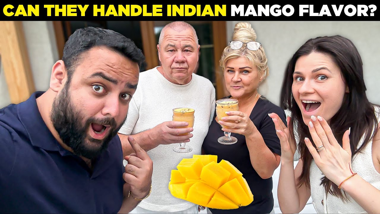 Foreigner Saas-Sasur Try Indian Mango Shake For The First Time