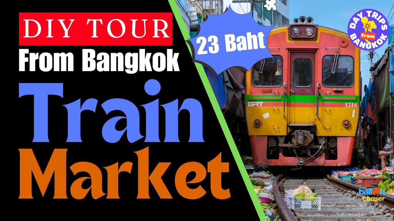 FORGET PRICEY TOURS! 23 THB to Maeklong Railway Market from Bangkok DIY  [4K]
