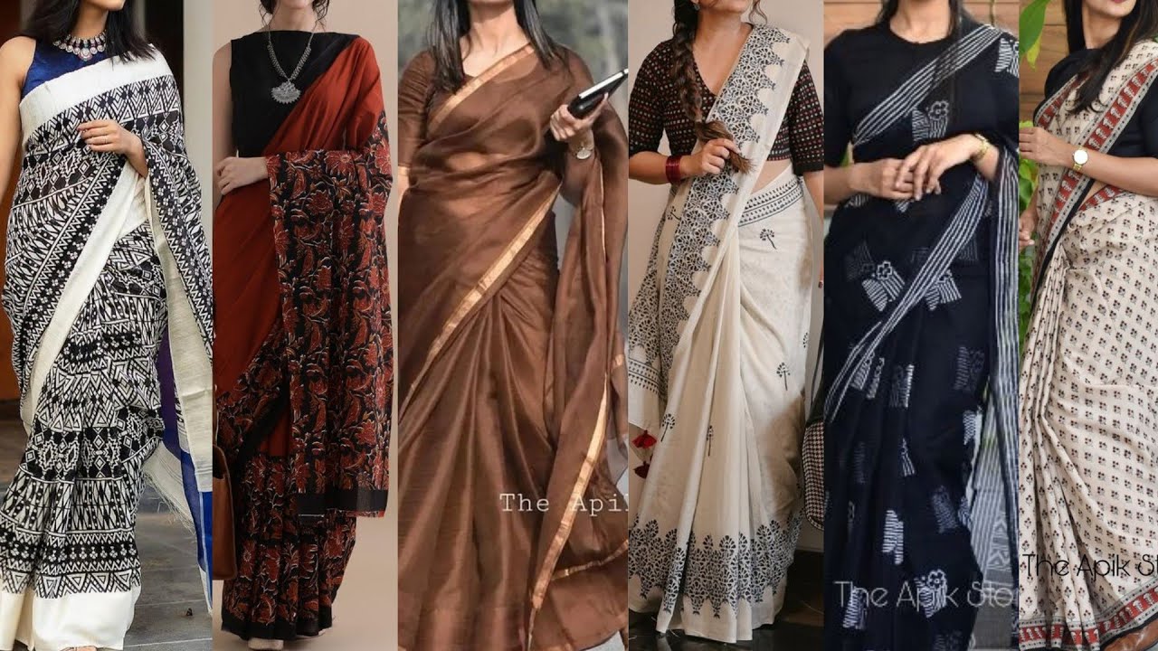 Formal Saree Office Look || Casual Saree || Cotton Saree Look Modern || how to select office saree
