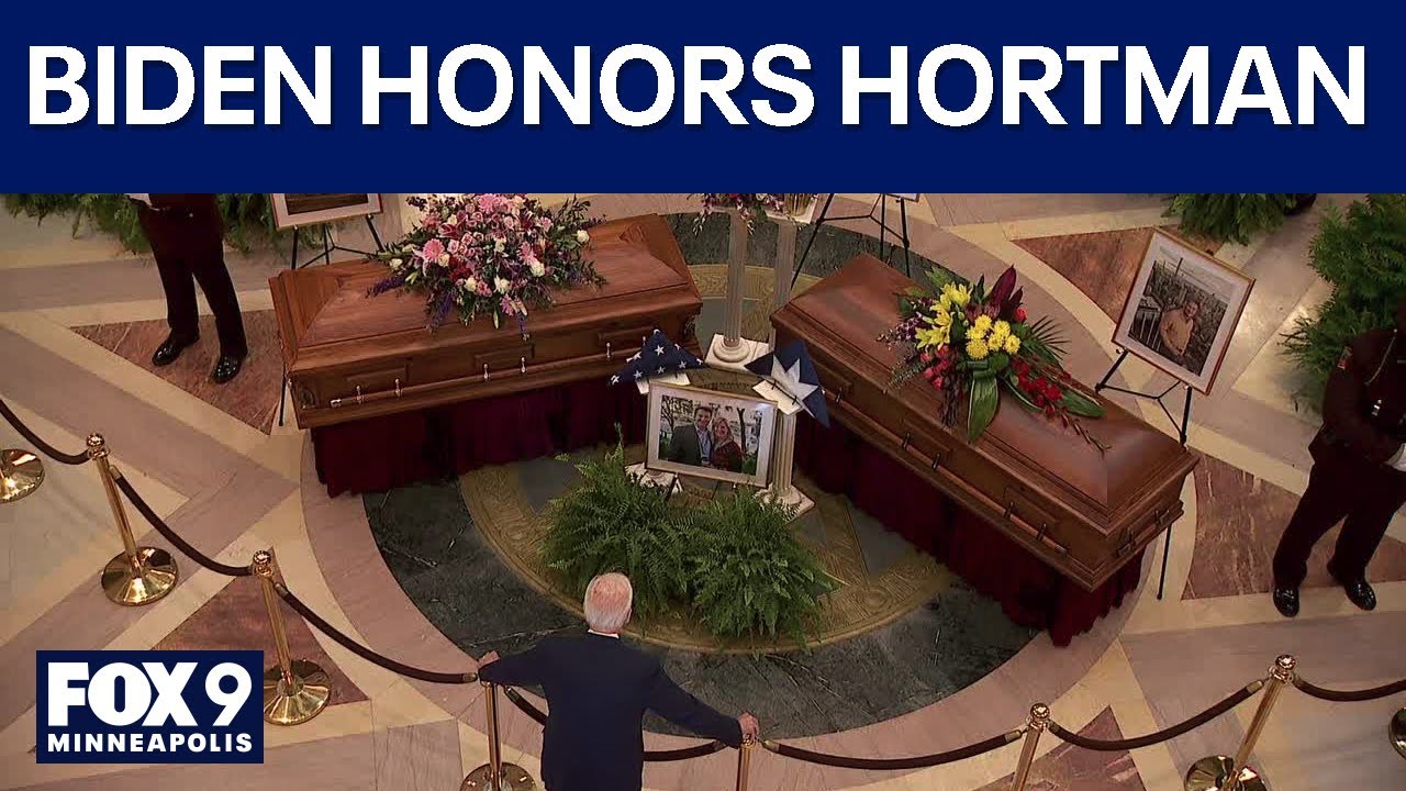 Former President Joe Biden pays respects to Hortman family