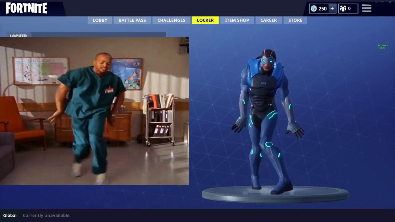 Fortnite dance Scrubs Turk side by side comparison - basic dance