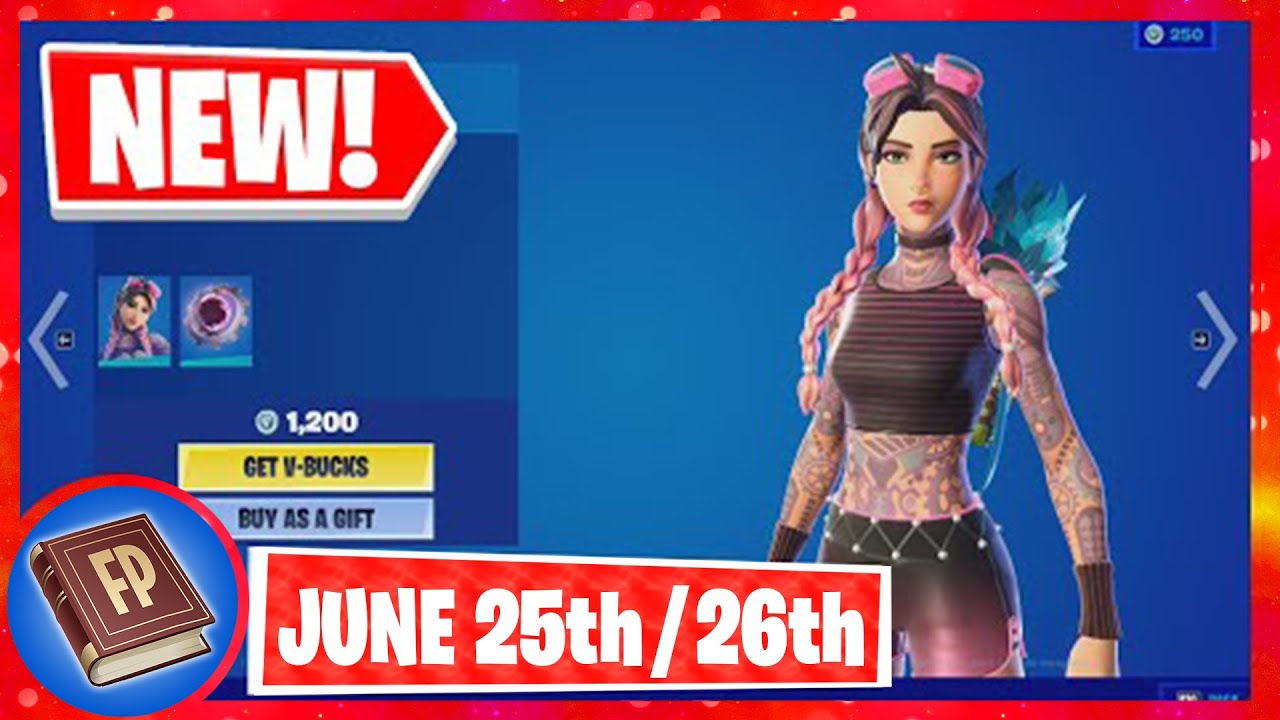 Fortnite Item Shop : *NEW* BEACH JULES SKIN + CHOMP JR PICKAXE! [June 25th / 26th] (Item Shop Today)