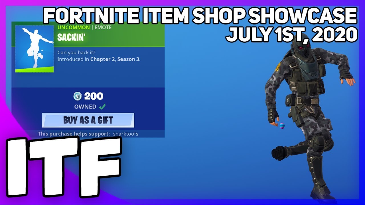 Fortnite Item Shop *NEW* SACKIN' EMOTE! [July 1st, 2020] (Fortnite Battle Royale)