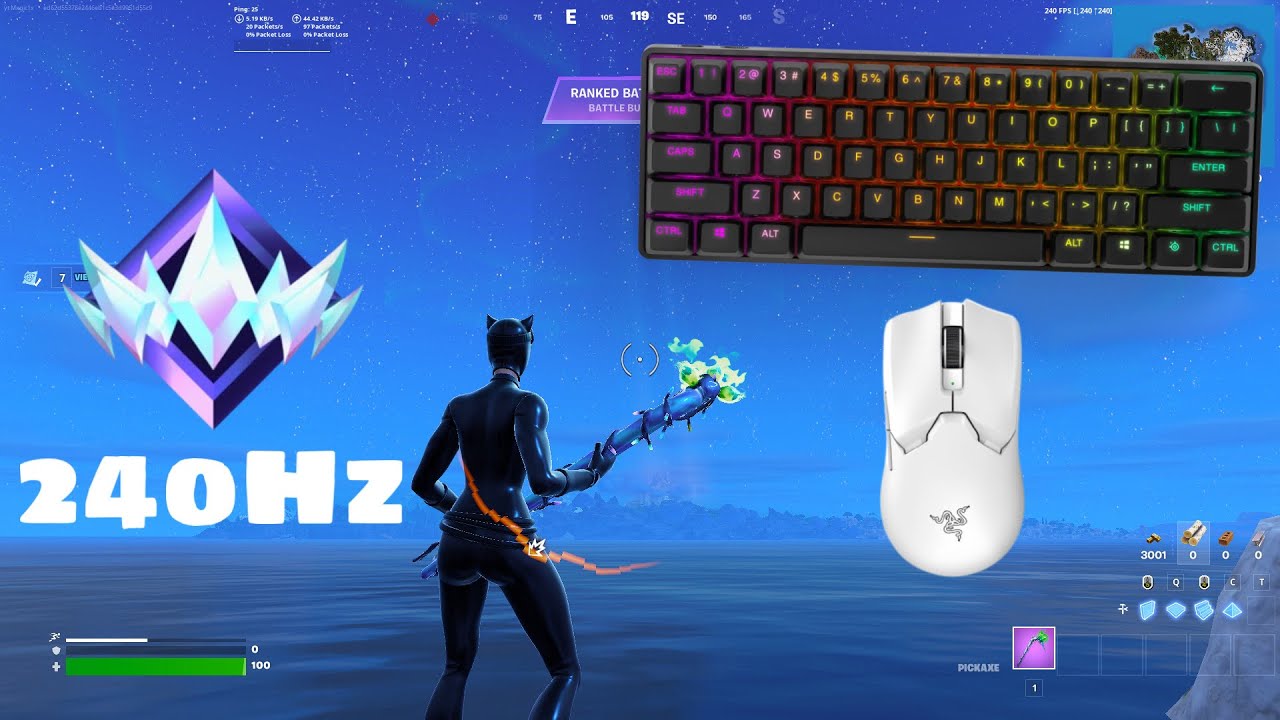 Fortnite Season 2 Unreal Ranked Gameplay 🏆  | w/ Minty Axe w/ HANDCAM Keyboard ASMR 😴 | 240 FPS