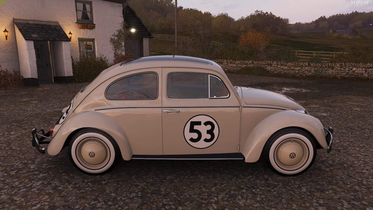 Forza Horizon 4 - 1963 Volkswagen Beetle - Car Show Speed Jump Crash Test . 1440p 60fps.