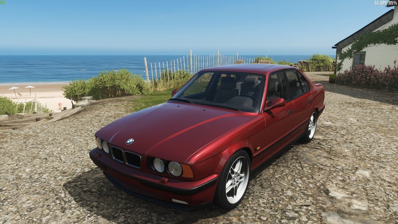 Forza Horizon 4 - 1995 BMW M5 - Car Show Speed Jump Crash Test . 1440p 60fps.