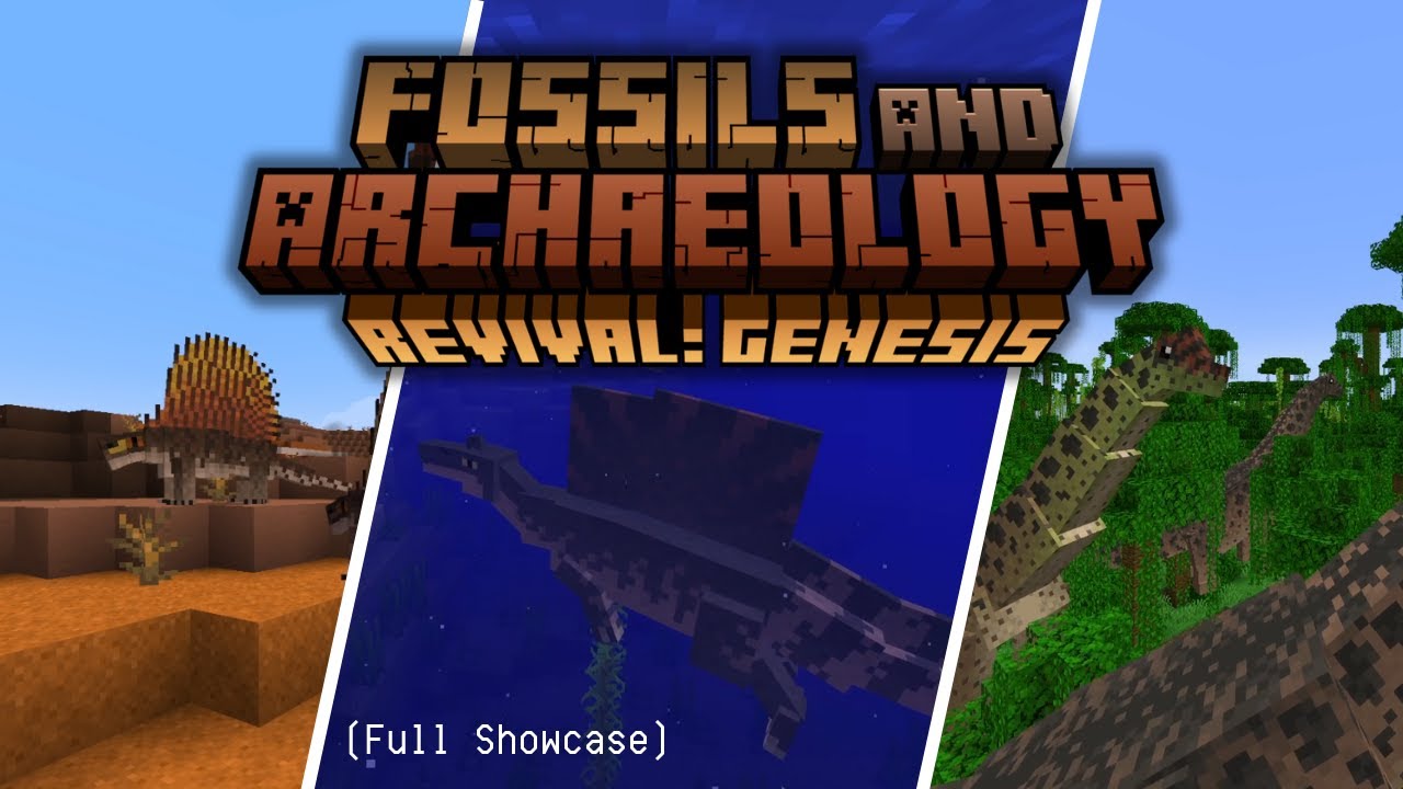 Fossils & Archaeology Revival: Genesis | Minecraft Mod Showcase (1.18.2)