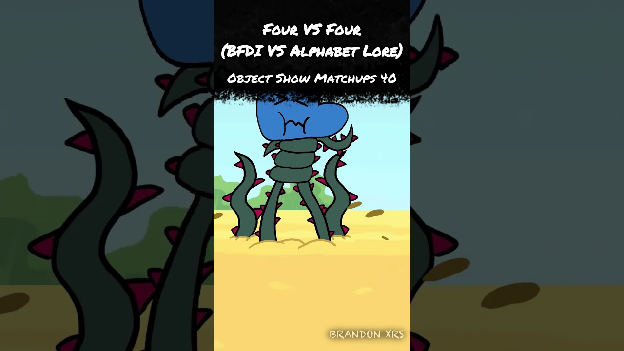 Four VS Four (BFDI VS Alphabet Lore) [Number Lore] - Object Show Matchups 40 #shorts
