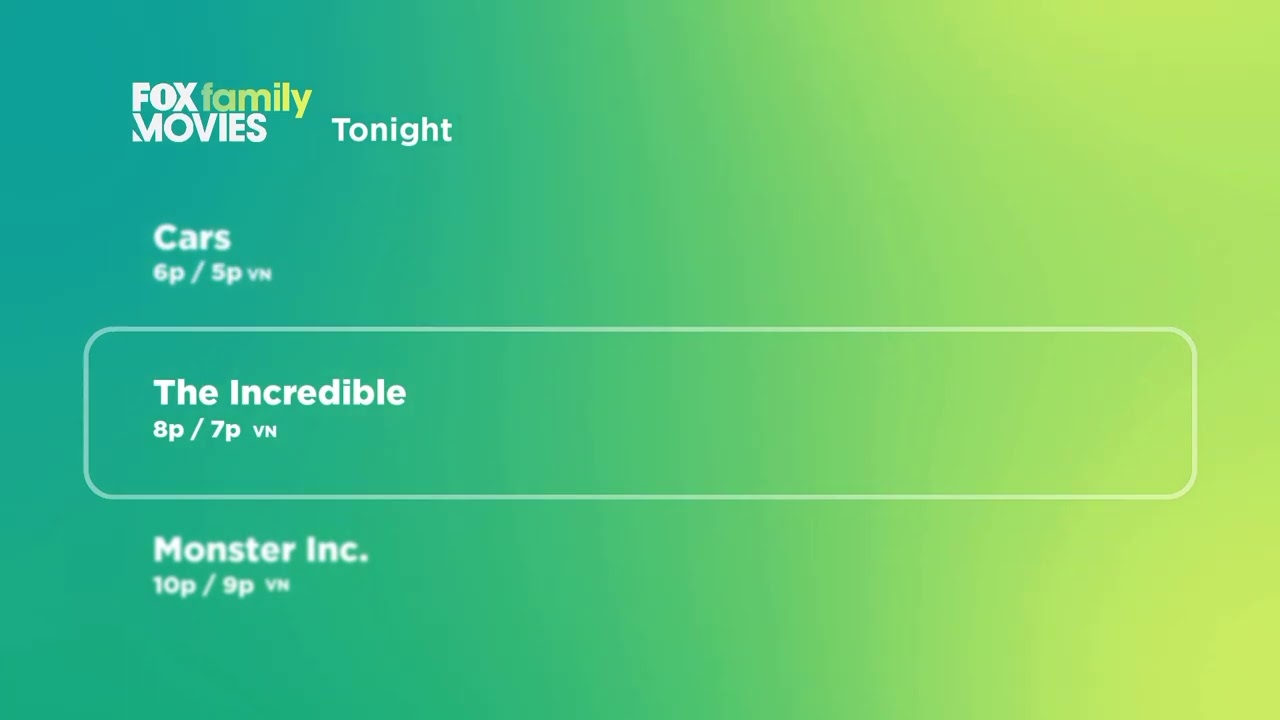 FOX Family Movies : Tonight Schedule [FANMADE]