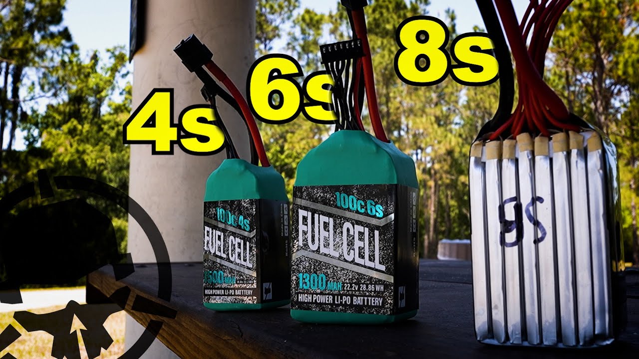 FPV Lipo Battery Shootout 2025 - 4s vs 6s vs 8s