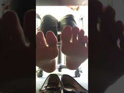 Frankie's smelly flats under her desk