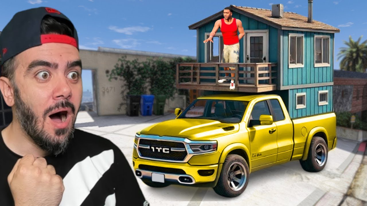 FRANKLIN EVINDEN TAŞINDI ARABA EVI YAPTI - GTA 5 MODS