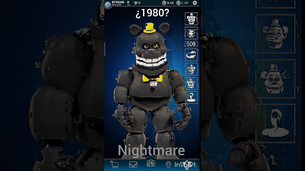 Fredbear's Family Diner Animatronics Evolutión #fredbear #springbonnie #fnafar #fnaf4 #evolution