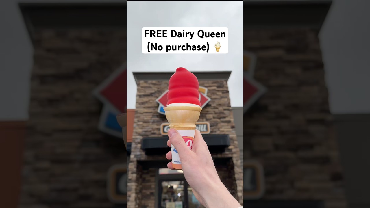 FREE Dairy Queen ice cream (No purchase needed) 🍦 #fastfood #dairyqueen #shopping