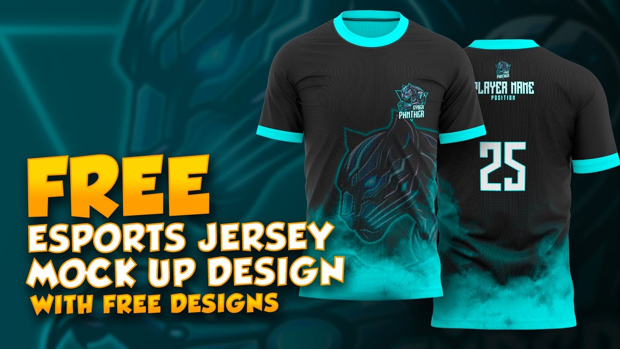 FREE ESPORTS JERSEY MOCKUP DESIGN (FREE T-SHIRT MOCKUP PSD AND FULL TUTORIAL)