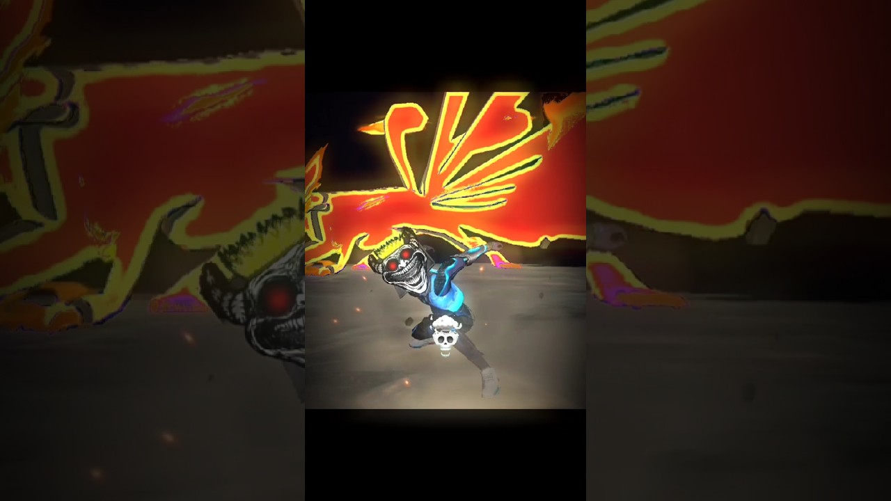 Free Fire X Naruto 🔥/9 tail fox animation 🤝 Troll face edit #shorts #freefire #trollface #naruto