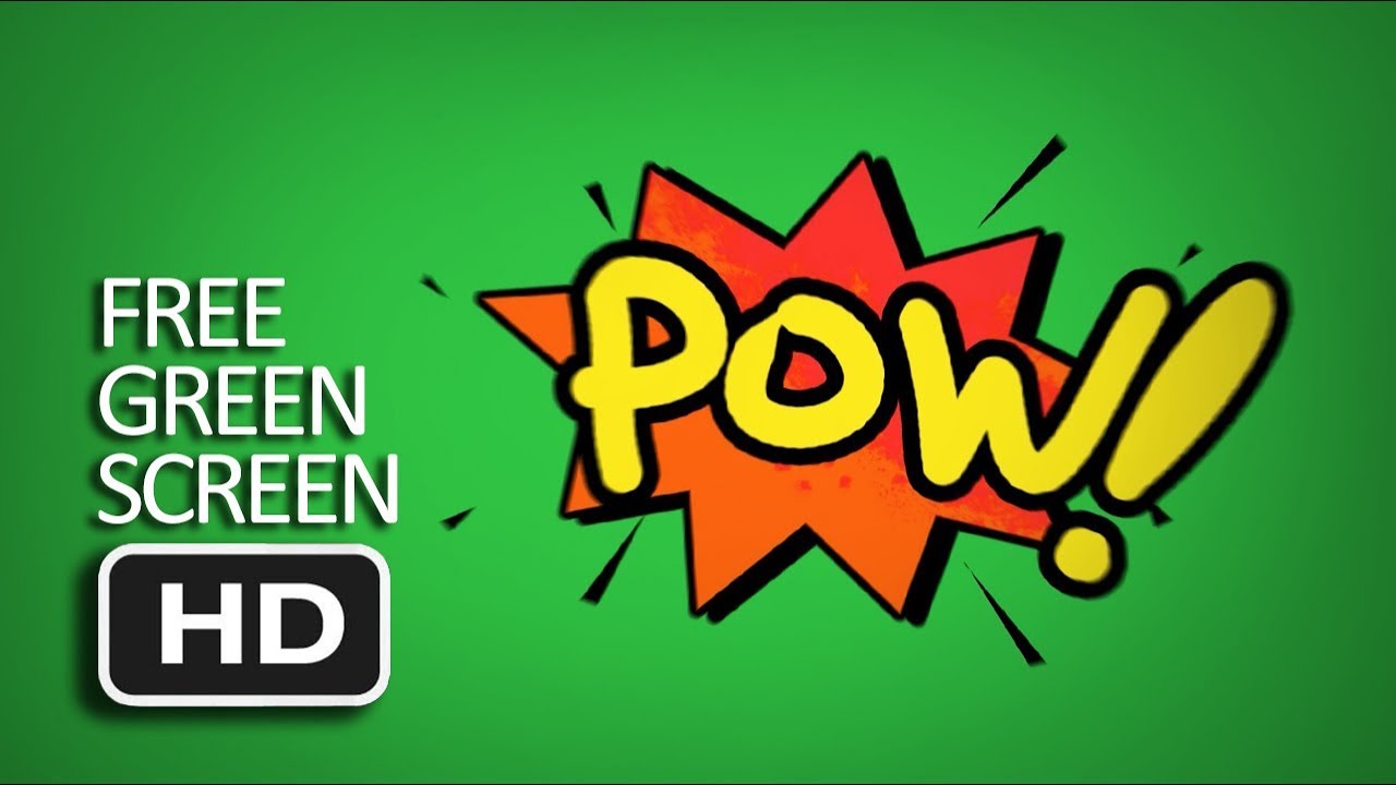 Free Green Screen - POW! Comic Text Effect Animated