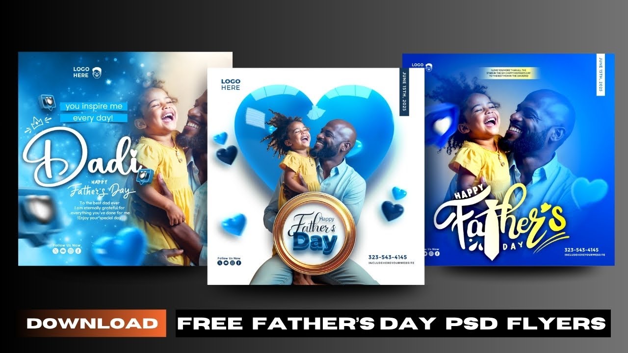 FREE PSD Father's day Flyer Files - Fully Editable | WORD: FAITH (revisited).