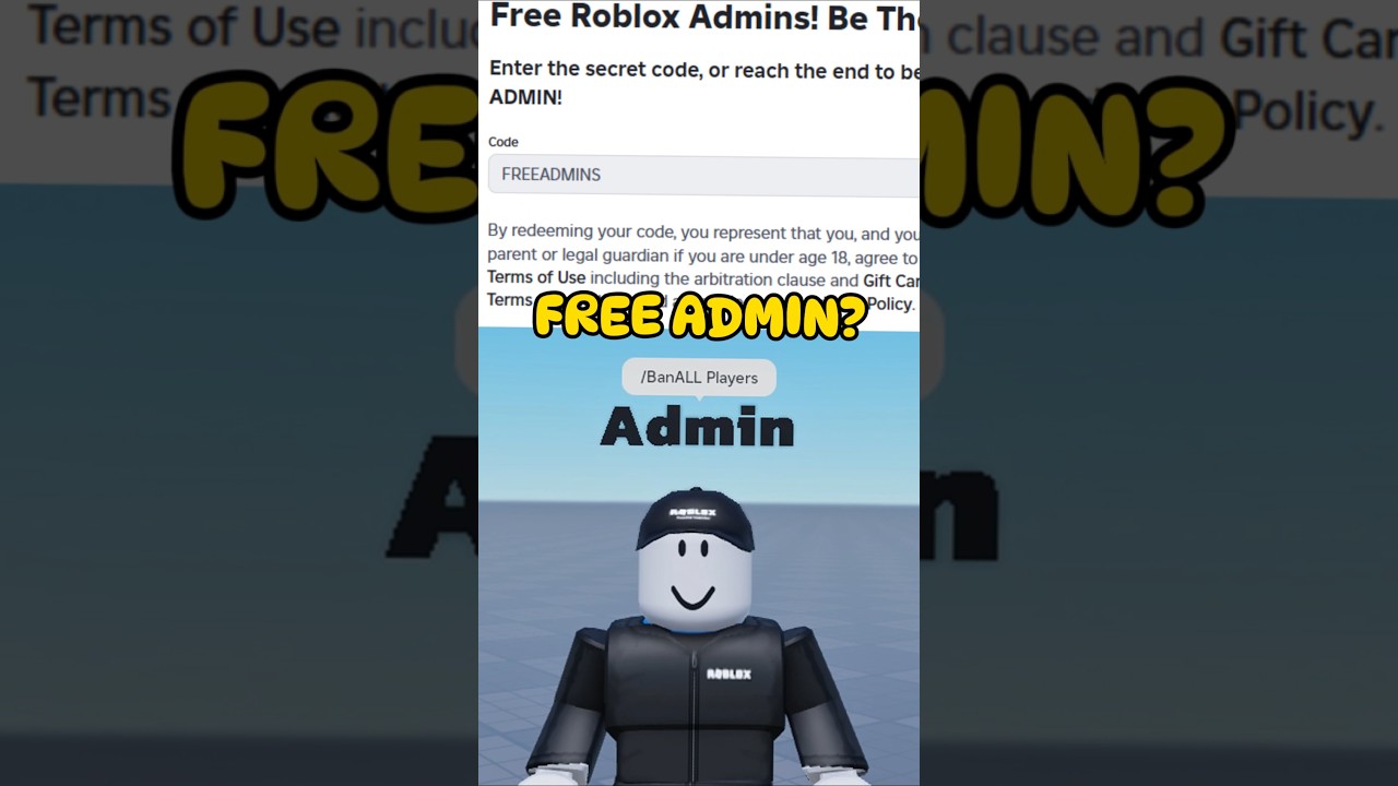 Free Roblox Admin if you Play this game?