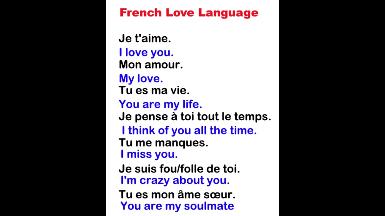 French love language #learnfrench #frencheducation  #frenchlessons #frenchforbeginners