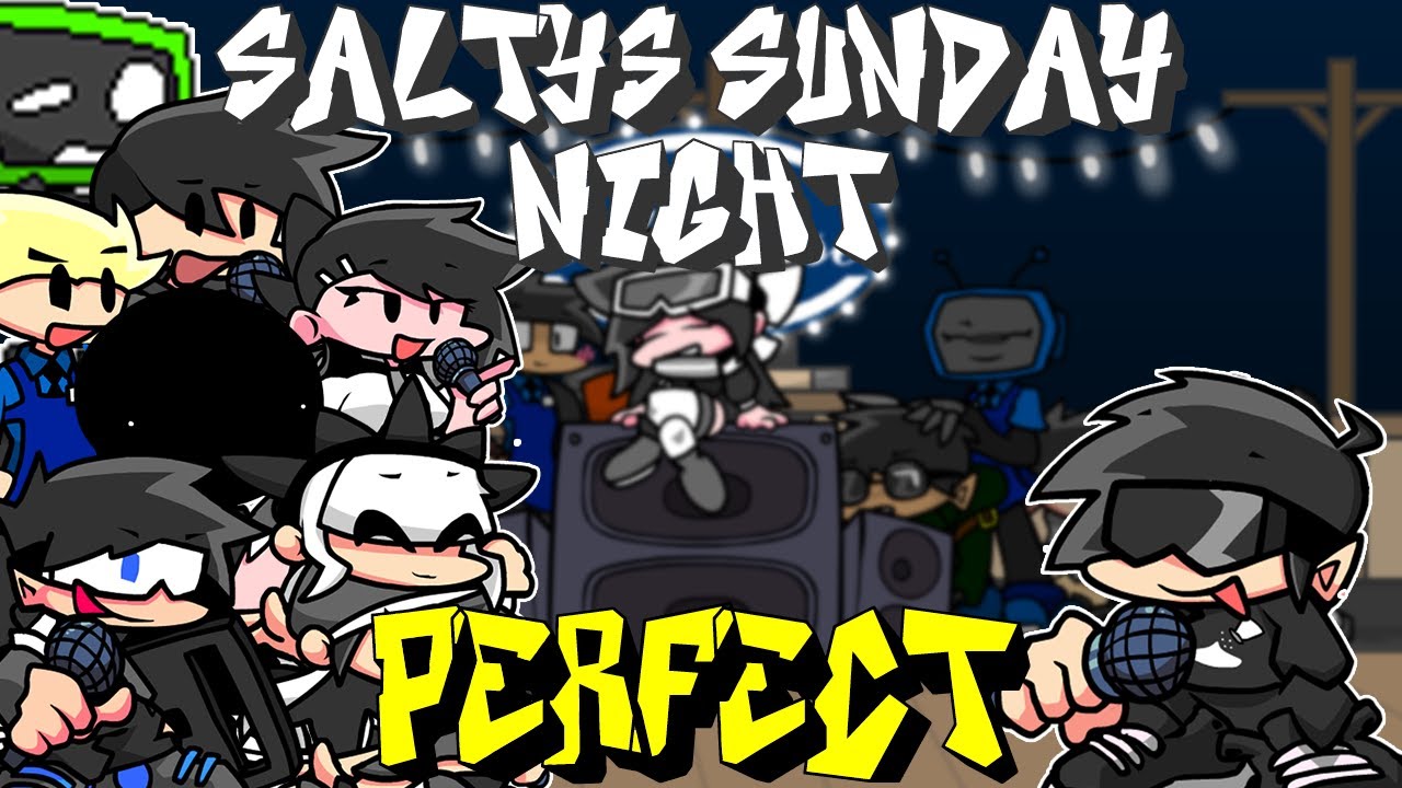 Friday Night Funkin' - Perfect Combo - Salty's Sunday Night Mod + Cutscenes [HARD]