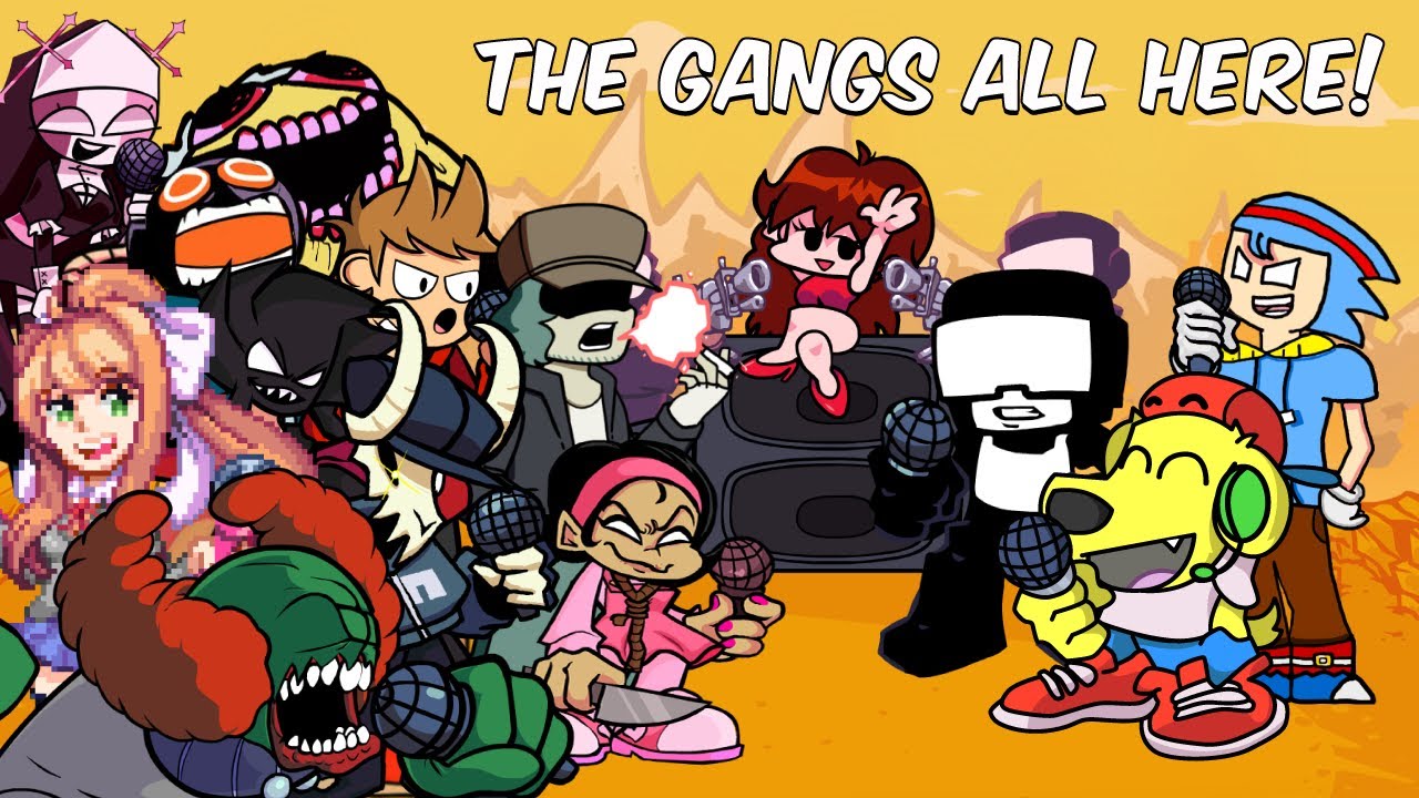 Friday Night Funkin but EVERYONE SINGS IT... (Ugh, Guns, Animal, Nerves) FNF Mods #26