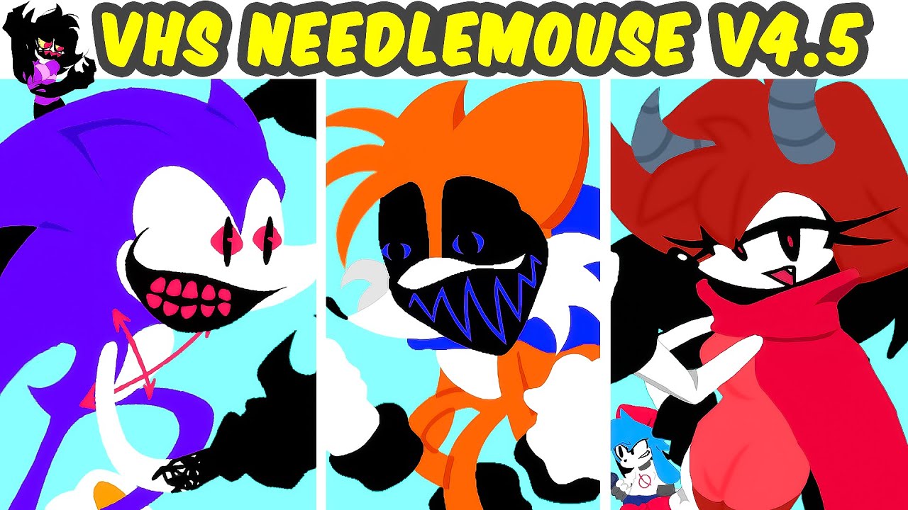 Friday Night Funkin' VHS Needlemouse V4.5 FULL WEEK + Cutscenes (FNF MOD/Sonic.EXE)