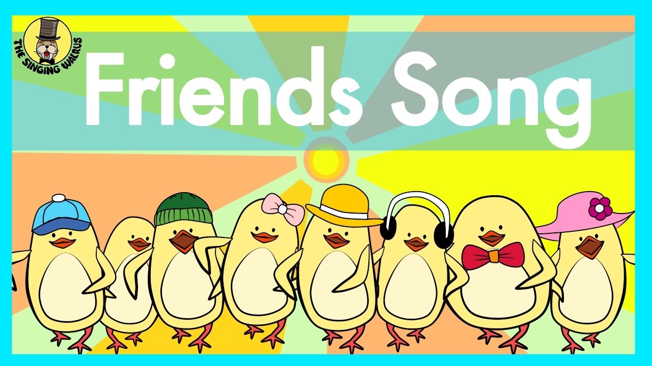 Friends Song | Verbs Song for Kids | The Singing Walrus