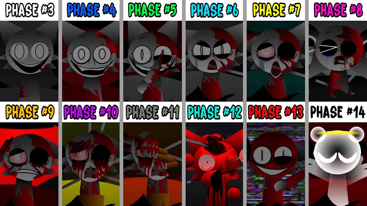 From Phase 3 To NEW Phase 14 Definitive Version in Incredibox Sprunki All Phases!