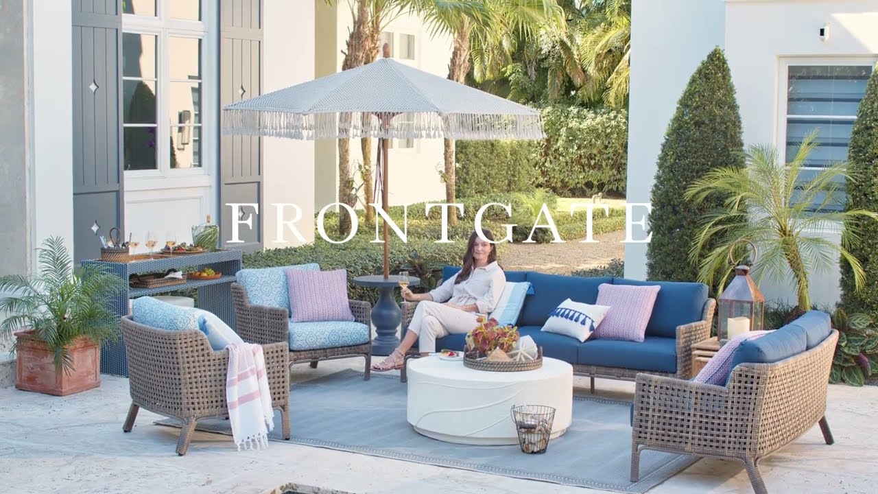 Frontgate x Sunbrella Rain Cushions | Sunnier Days Are Ahead