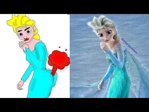 Frozen 2  Elsa funny Drawing memes -Try not To laugh 😂😂