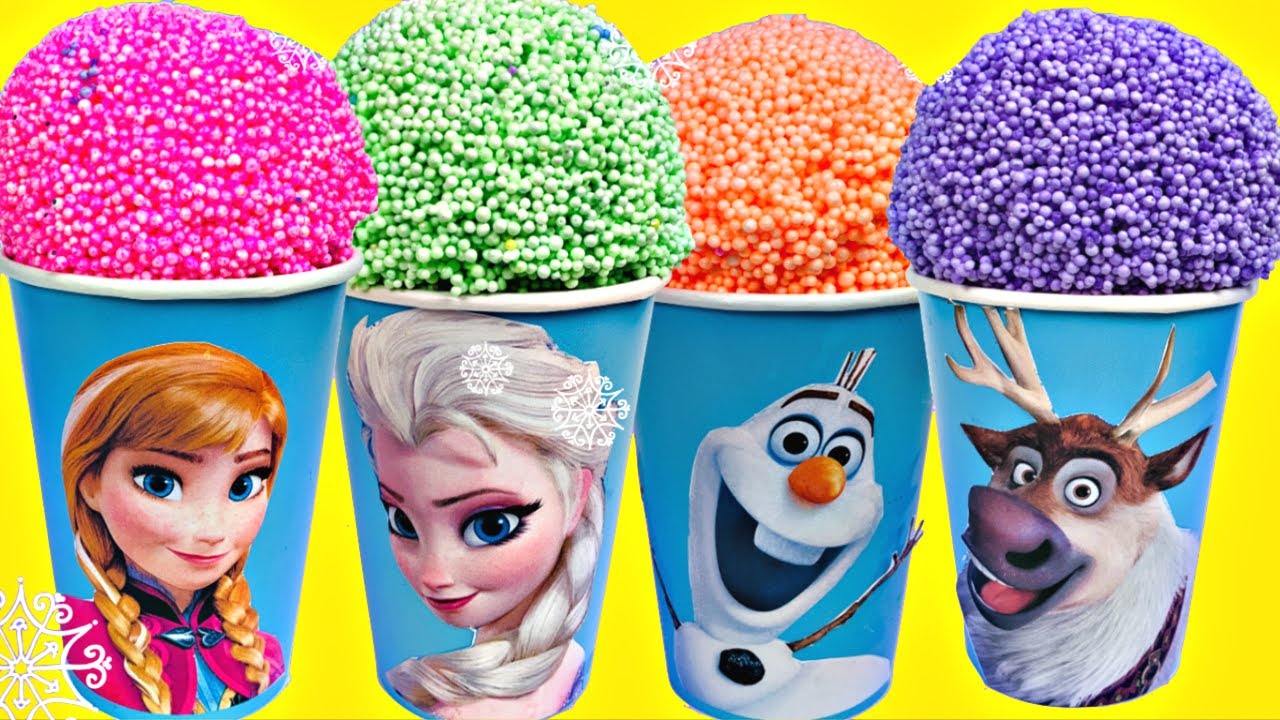 FROZEN 2 VASITOS SORPRESAS CON ORBEEZ, PLAY FOAM Y JUGUETES SORPRESAS ELSA ANNA OLAF