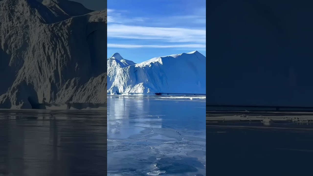 Frozen continent of Antarctica.