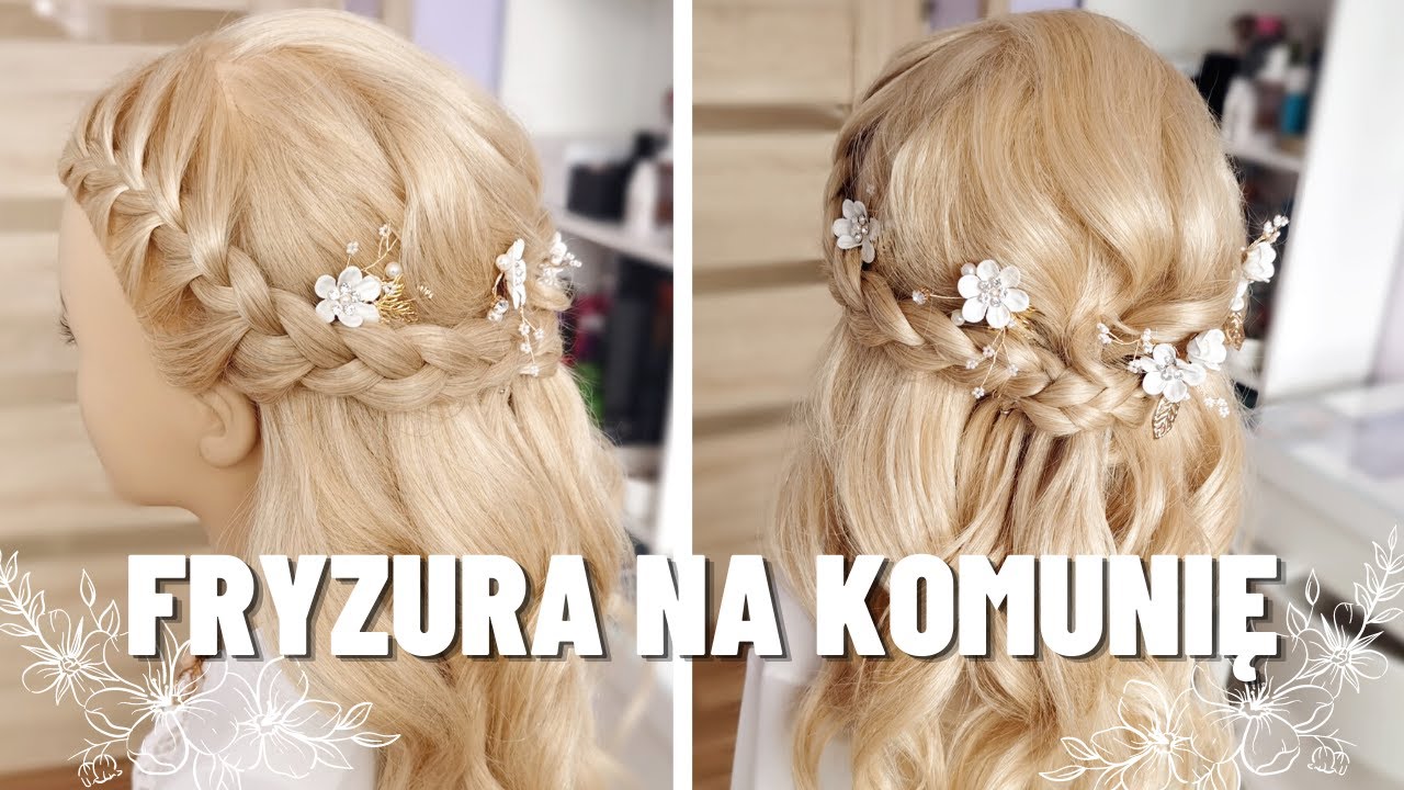 FRYZURA NA KOMUNIĘ DLA DZIEWCZYNKI
